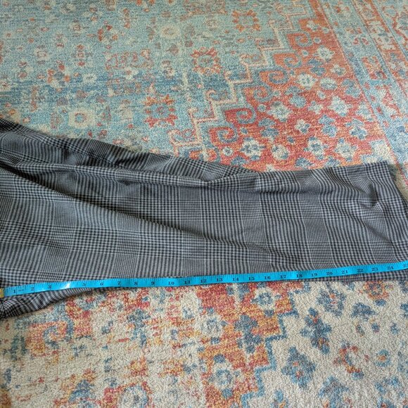 Gap Easy Straight Gray Black Plaid Pants Women's Large Elasticated Waist - Picture 12 of 12